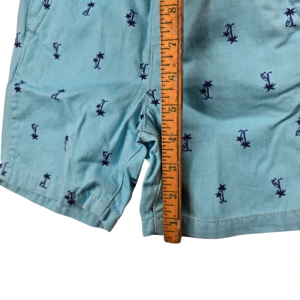 Boys‎ Light Blue Palm Tree Sailboat Embroidered Summer Chino Shorts